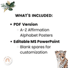 Affirmation Alphabet Posters - Modern Jungle Classroom Decor - Miss Jacobs Little Learners