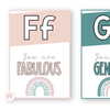Affirmation Alphabet Posters - Modern Rainbow Classroom Decor - Miss Jacobs Little Learners