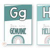 Affirmation Alphabet Posters - Modern Rainbow Classroom Decor - Miss Jacobs Little Learners
