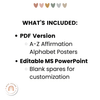 Affirmation Alphabet Posters - Simply Boho Classroom Decor - Miss Jacobs Little Learners