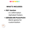 Affirmation Alphabet Posters - Simply Bright Classroom Decor - Miss Jacobs Little Learners