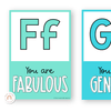 Affirmation Alphabet Posters - Simply Bright Classroom Decor - Miss Jacobs Little Learners