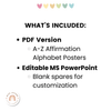 Affirmation Alphabet Posters - Simply Pastel Classroom Decor - Miss Jacobs Little Learners