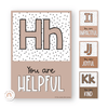 Affirmation Alphabet Posters - Spotty Neutrals Decor - Miss Jacobs Little Learners