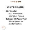 Affirmation Alphabet Posters - Spotty Neutrals Decor - Miss Jacobs Little Learners
