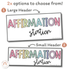 Affirmation Station PASTELS | Positive Affirmations Mirror Display - Miss Jacobs Little Learners