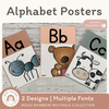 Alphabet Posters - Boho Rainbow Neutrals Classroom Decor - Miss Jacobs Little Learners