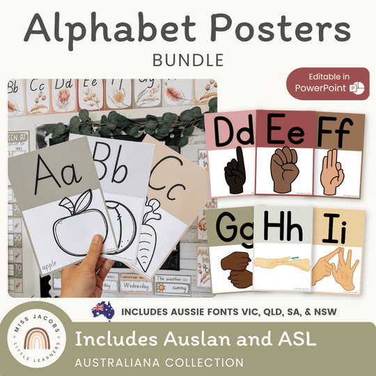 Alphabet Posters Bundle - Australiana Classroom Decor