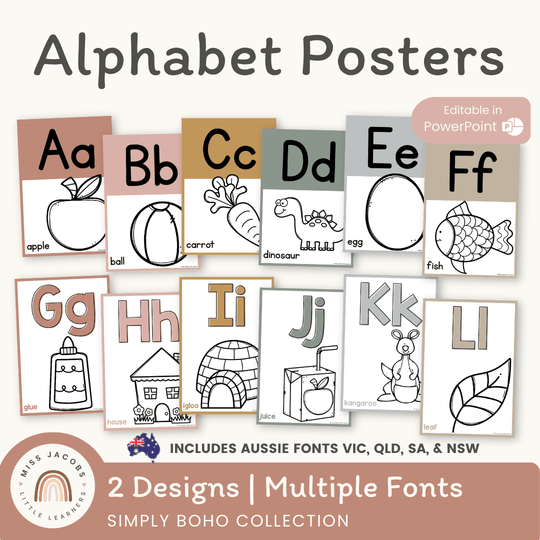 ALPHABET POSTERS | SIMPLE BOHO
