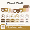 Alphabet Word Wall - Daisy Gingham Neutrals Decor - Miss Jacobs Little Learners