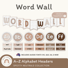 ALPHABET WORD WALL | SPOTTY NEUTRALS - Miss Jacobs Little Learners