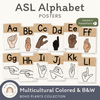 ASL Alphabet Posters - American Sign Language - Boho Plants Decor - Miss Jacobs Little Learners