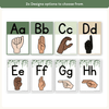 ASL Alphabet Posters (American Sign Language) - Modern Botanical - Miss Jacobs Little Learners