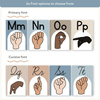 ASL Alphabet Posters - American Sign Language - Modern Ocean Theme - Miss Jacobs Little Learners