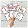ASL Alphabet Posters: American Sign Language - Pastel Composition Notebook Decor - Miss Jacobs Little Learners