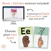 ASL Alphabet Posters - American Sign Language - Spotty Pastel - Miss Jacobs Little Learners