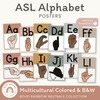 ASL Alphabet Posters - Boho Rainbow Neutrals Classroom Decor - Miss Jacobs Little Learners
