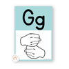 Auslan Alphabet Posters - Australian Sign Language - Spotty Pastel - Miss Jacobs Little Learners