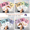 Auslan Alphabet Posters - Australian Sign Language - Spotty Pastel - Miss Jacobs Little Learners