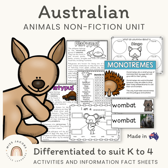 Australian Animals Unit - Australian Curriculum