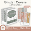 Binder Covers and Spine Labels - Spotty Boho Classroom Decor - Miss Jacobs Little Learners