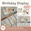 Birthday Chart - Boho Rainbow Neutrals Classroom Decor - Miss Jacobs Little Learners