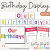 Birthday Chart - Spotty Bright Decor - Miss Jacobs Little Learners