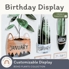 Birthday Display - Boho Plants Classroom Decor - Miss Jacobs Little Learners