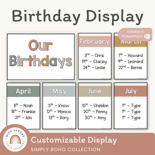 BIRTHDAY DISPLAY | SIMPLE BOHO