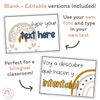 Boho Rainbow Themed Growth Mindset Posters | Neutral Rainbow Color Palette - Miss Jacobs Little Learners