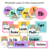 Bright Rainbow Theme Classroom Essentials Decor Pack - Miss Jacobs Little Learners