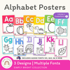 BRIGHTS Alphabet Posters | NEON RAINBOW CLASSROOM DECOR - Miss Jacobs Little Learners