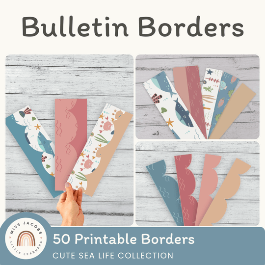 Bulletin Board Borders - Cute Sea Life Classroom Decor