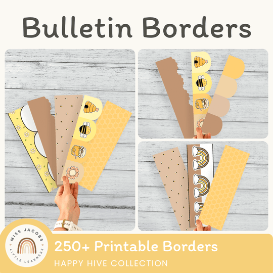 Bulletin Board Borders - Happy Hive Classroom Decor