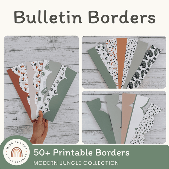 Bulletin Board Borders - Modern Jungle Classroom Decor