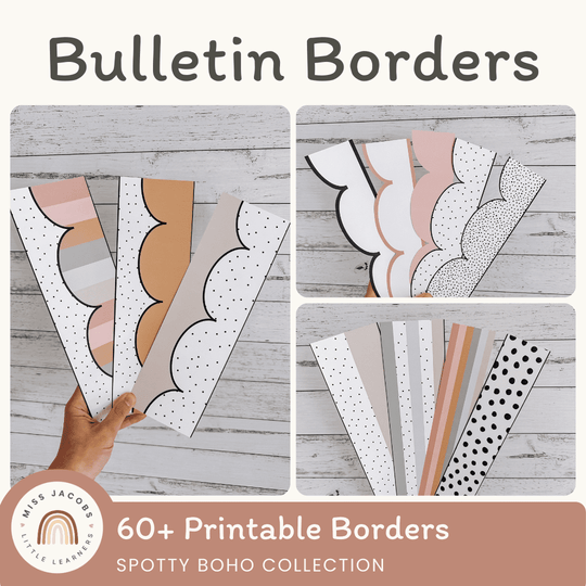 Bulletin Board Borders - Spotty Boho Classroom Decor