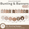BULLETIN BOARD BUNTING | OMBRE NEUTRALS | EDITABLE - Miss Jacobs Little Learners