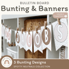 BULLETIN BOARD BUNTING | SPOTTY NEUTRALS | EDITABLE - Miss Jacobs Little Learners