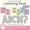 Bulletin Board Letters - Pastel Decor - Miss Jacobs Little Learners