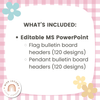 Bunting and Display Banners | Daisy Gingham Pastels Classroom Decor | Editable - Miss Jacobs Little Learners