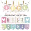 Bunting & Banners - Bulletin Board Letters - Spotty Pastel - Miss Jacobs Little Learners
