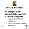 Bunting Banners - Bulletin Board Letters - Woodland Classroom Decor - Miss Jacobs Little Learners