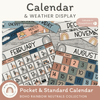 Calendar & Weather Display - Boho Rainbow Neutrals Decor - Miss Jacobs Little Learners