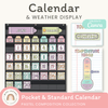 Calendar & Weather Display - Pastel Composition Notebook Classroom Decor - Miss Jacobs Little Learners