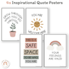 Calm Down Corner Posters - Boho Rainbow Classroom Decor - Miss Jacobs Little Learners