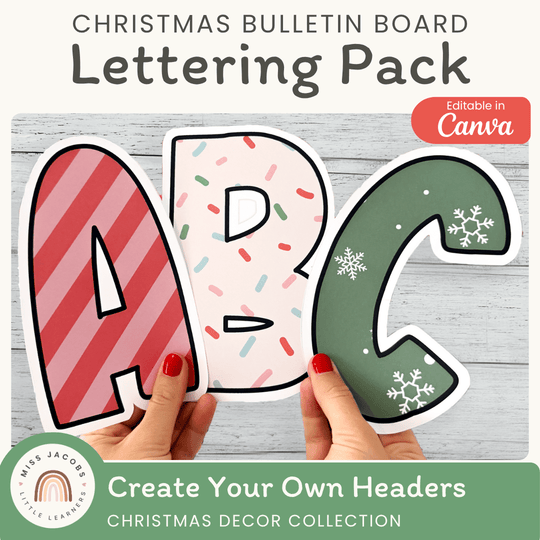 Christmas Bulletin Board Letters Classroom Decor
