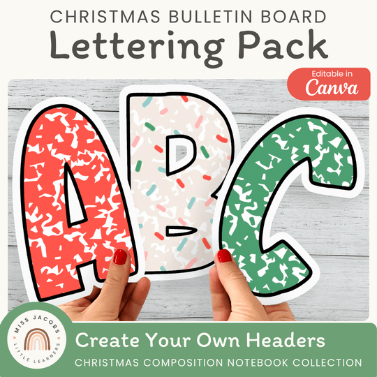 Christmas Bulletin Board Letters - Composition Notebook