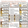 Classroom Calendar & Weather Pocket Chart Display | Daisy Gingham Neutral Classroom Decor - Miss Jacobs Little Learners