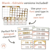 Classroom Calendar & Weather Pocket Chart Display | Daisy Gingham Neutral Classroom Decor - Miss Jacobs Little Learners