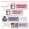 Classroom Job Chart - Spotty Pastel Decor - Miss Jacobs Little Learners